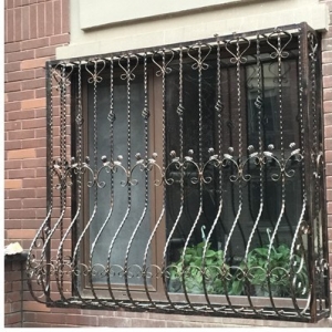 Wrought iron window guard style 3