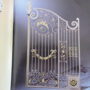 Wrought iron gate manufacturers China garden metal steel driveway swing sliding gates sppliers Hc-g25