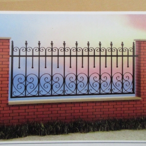 Wrought iron fence gates manufacturers China garden metal steel fencing driveway gate sppliers Hc-f7