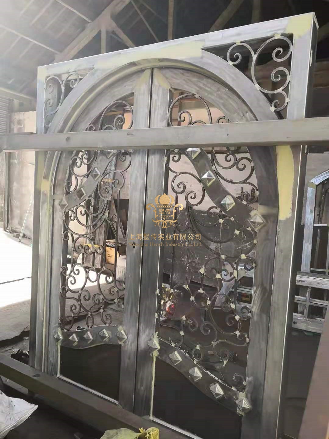 wrought iron doors near me with good quality and good paint