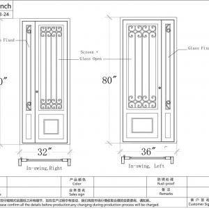 USA Villa Heart Wrought Iron Driveway Sliding Gate Iron Door Design 