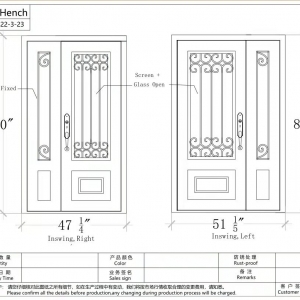 USA Villa Heart Wrought Iron Driveway Sliding Gate Iron Door Design 